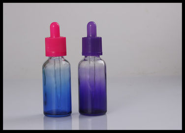 中国 30ml青い紫色の勾配色のガラス点滴器のびんの精油のびん サプライヤー