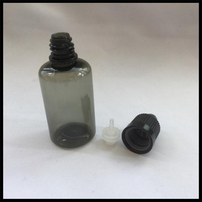 黒い30ml Eの液体のびんペット点滴器はプラスチックEのタバコのびんをびん詰めにします