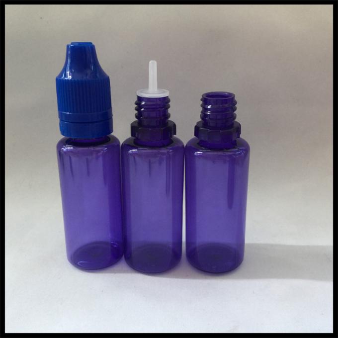 紫色ペットE液体のびん、ペット プラスチックSqueezable点滴器は15ml容量をびん詰めにします
