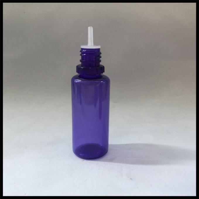 紫色ペットE液体のびん、ペット プラスチックSqueezable点滴器は15ml容量をびん詰めにします