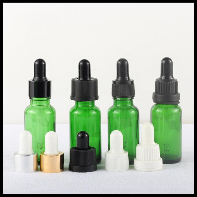緑の精油のガラス ビンの化粧品の点滴器の容器30ml TUVの承認